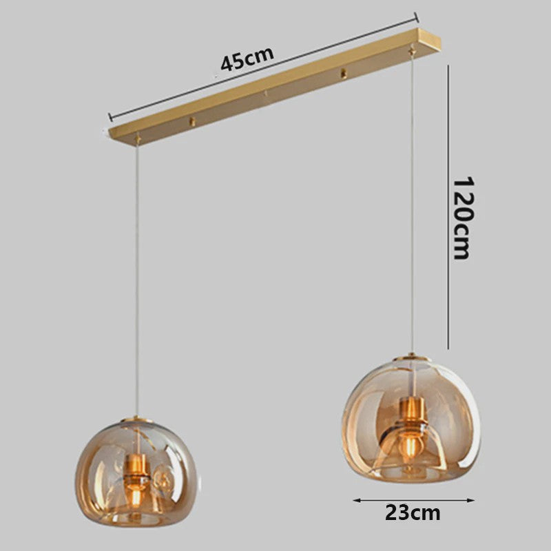 Moderne LED Hanglamp Glas - Design Plafondlamp voor Eetkamer & Woonkamer