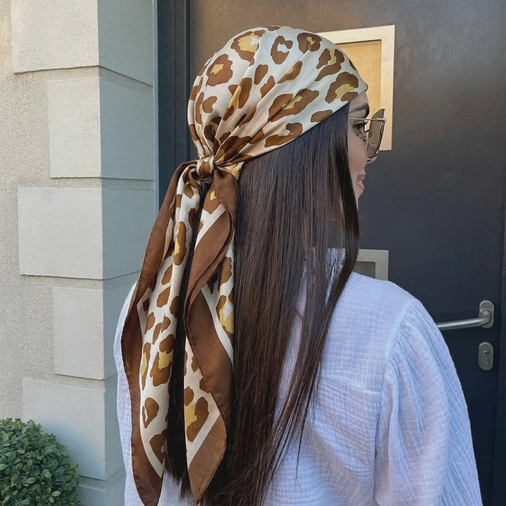 Luxe Zijden Vierkante Sjaal 90x90cm - Stijlvol Foulard voor Dames