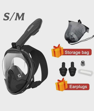 Volledig Gelaat Snorkelmasker met 180° Panoramisch Zicht & Anti-Fog
