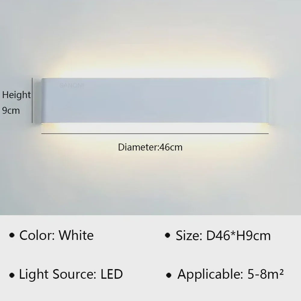 Moderne LED Wandlamp - Stijlvolle Verlichting voor Woonkamer, Slaapkamer & Hal