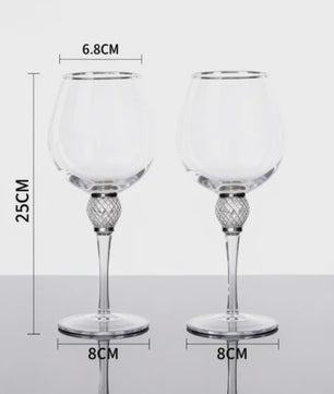 2pcs Light Luxury High-end Crystal Cup Red Wine Glass Set Tall Glass Party Wine Glass Glasses DrinkingGlasses for ChampagneFlute