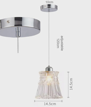 Koperkleurige Glazen Hanglamp - Stijlvolle LED Plafondlamp voor Woonkamer, Slaapkamer & Keuken