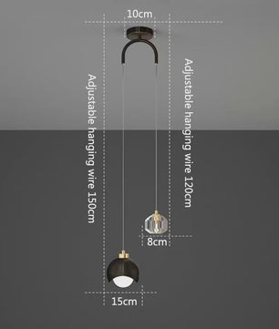 Moderne Hanglamp Glas Bol LED - Sfeervolle Verlichting voor Slaapkamer, Eetkamer & Keuken