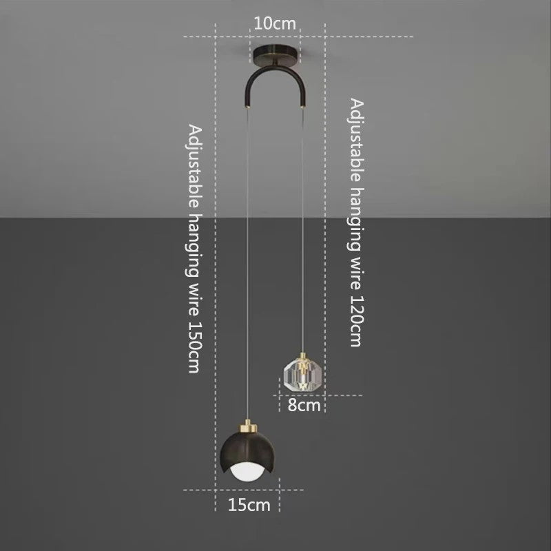 Moderne Hanglamp Glas Bol LED - Sfeervolle Verlichting voor Slaapkamer, Eetkamer & Keuken