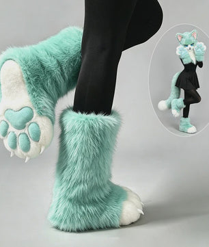 Pluche Poot Laarsjes - Cosplay & Fursuit Kattenpoot Schoenen