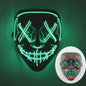 Verlicht LED Neon Purge Masker met Fiber Optic Handschoenen - Halloween & Feest
