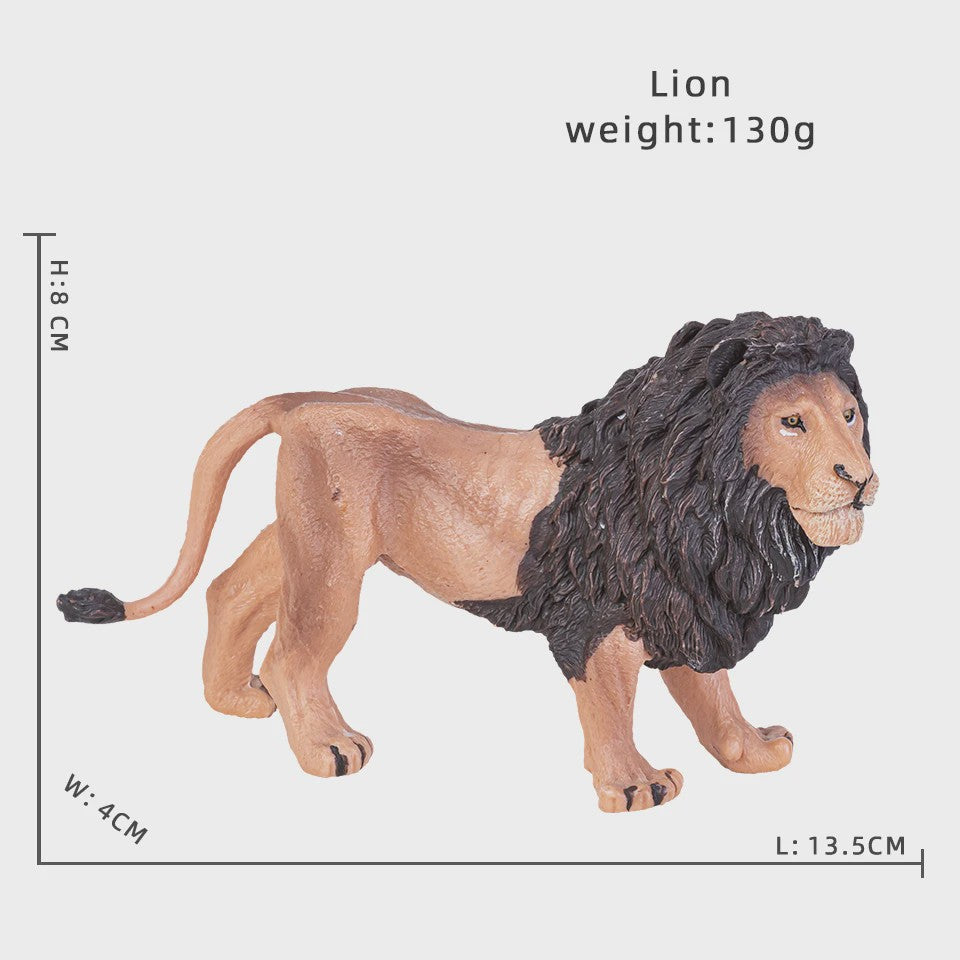 Realistische Wild Animal Speelgoed Set: Olifant, Leeuw, Cheetah, Tijger - Educatief Cadeau