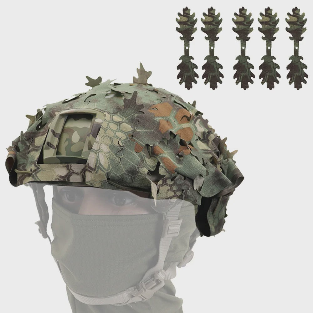 Tactische FAST Helm Cover met Laser Cutting 3D Camouflage - Jacht & Outdoor Accessoires