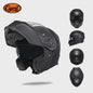 Cyril Motorcross Flip-Up Helm - Volledig Gelaatsmasker met Breed Helder Vizier & DOT Keurmerk