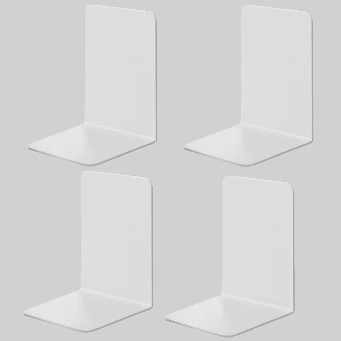 8x Stevige Doorzichtige Boekensteunen - Ideale Organizer voor Boeken, Films & CD's