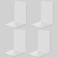 8x Stevige Doorzichtige Boekensteunen - Ideale Organizer voor Boeken, Films & CD's