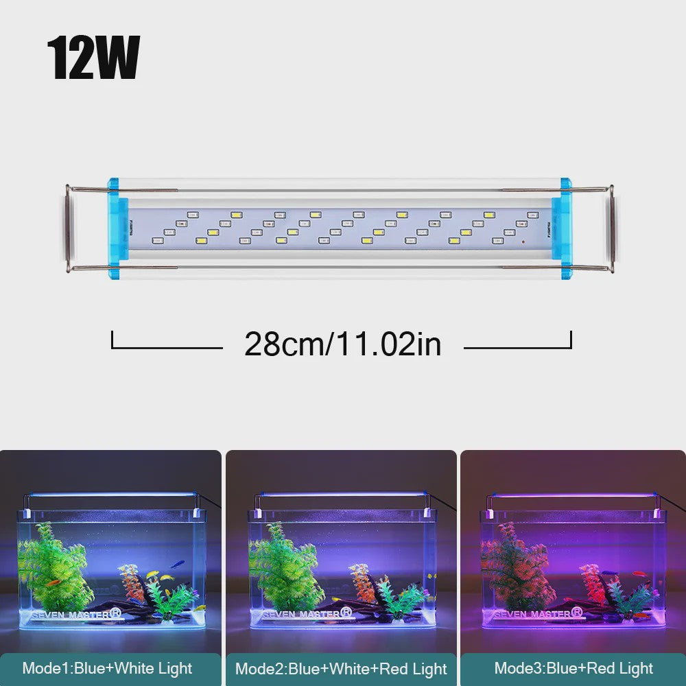 Super Bright LED Aquarium Lamp - Verstelbare Clip-on Verlichting voor Planten & Vissen (18-70cm)