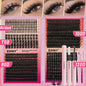 Fluffy Wimperextensie Kit: 720 Stuks Wimper Clusters & Tools voor een Volle Look