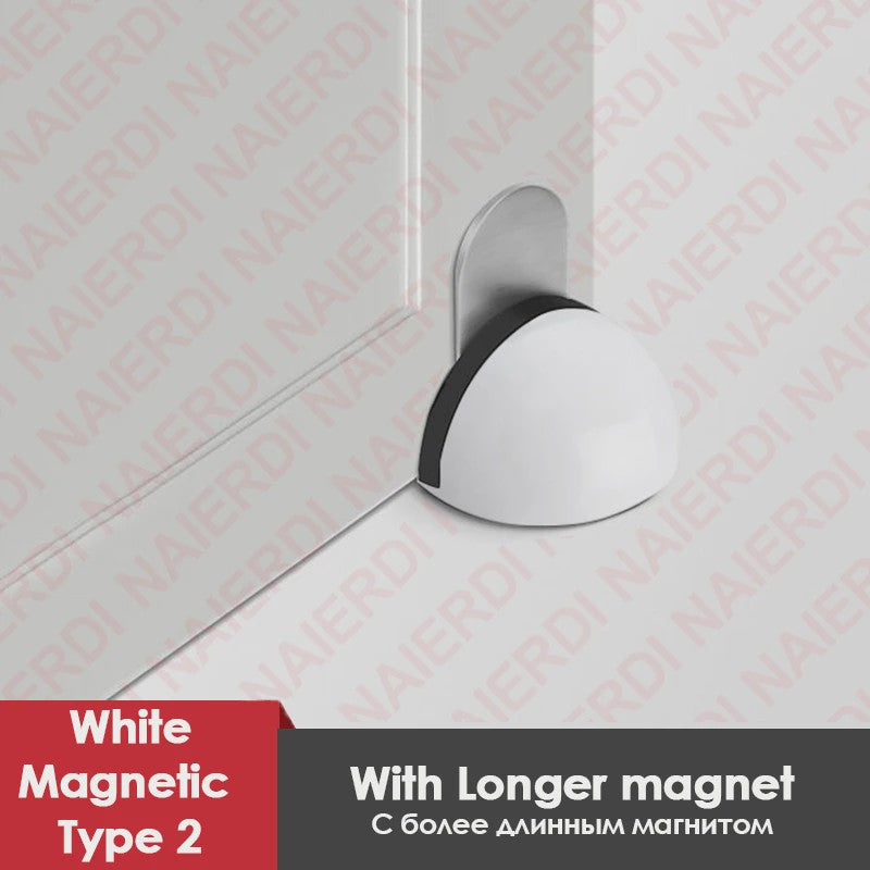 RVS Deurstopper met Sticker & Schroef - Zonder Boren, Magnetisch of Normaal