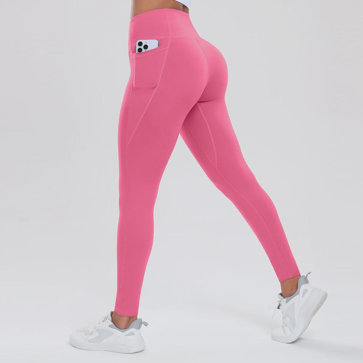 Dames Yogabroek met Zakken: Hoge Taille, Billenlift & Buikcontrole voor Fitness en Sport