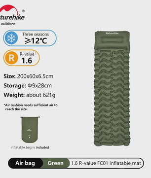 Naturehike Opblaasbaar Slaapmatje - Ultralicht & Compact Kampeerbed