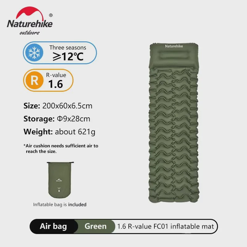 Naturehike Opblaasbaar Slaapmatje - Ultralicht & Compact Kampeerbed