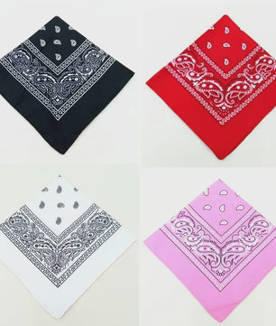 Modieuze Katoenen Bandana Sjaal 54x54cm - Paisley Print voor Dames & Heren