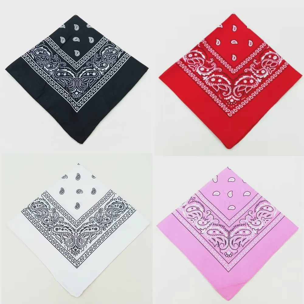 Modieuze Katoenen Bandana Sjaal 54x54cm - Paisley Print voor Dames & Heren