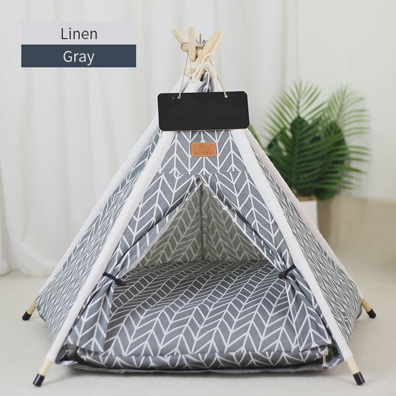 Stijlvolle Huisdierten Teepee Tent - Comfortabel & Wasbaar Bed voor Katten en Kleine/Middelgrote Honden