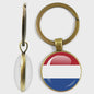Soviet Union,Brazil,Canada,Netherlands,Israel,Syria,Venezuela,United States,Spain National Flag Series Double-Sided Keychain