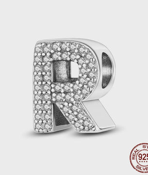925 Sterling Zilver Letter Bedels A-Z met Zirkonia - Personaliseer je Armband