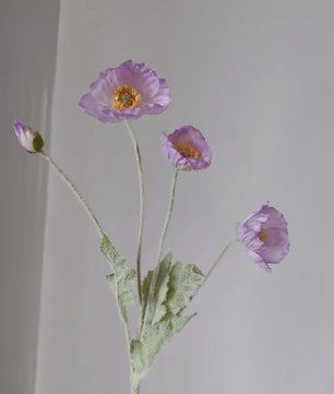 Zijden Papavers Kunstbloemen - Lange Stelen voor Decoratie