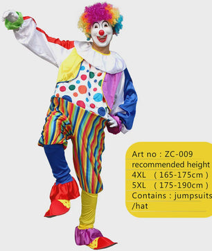 Grappig Clown Kostuum Heren - Joker & Magiër Outfit voor Feest & Optreden