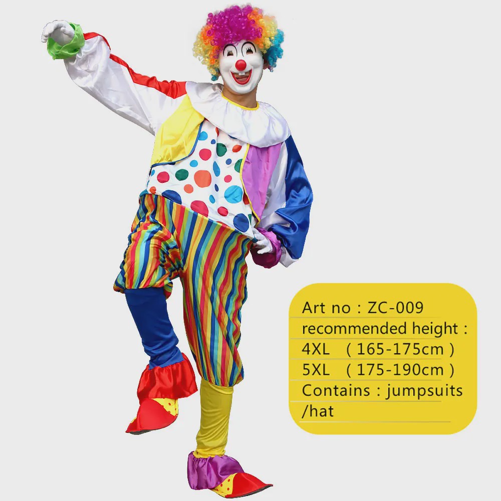 Grappig Clown Kostuum Heren - Joker & Magiër Outfit voor Feest & Optreden