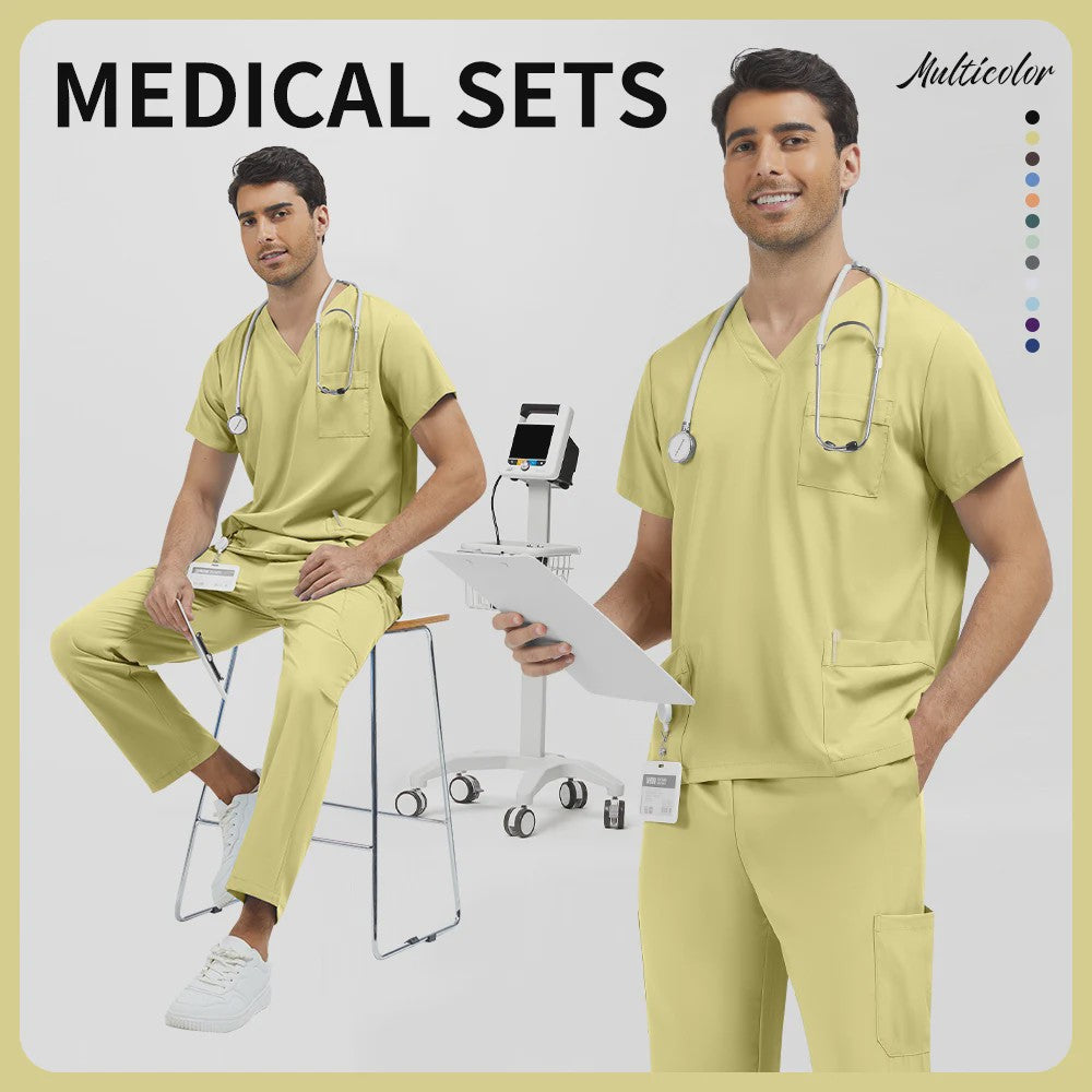 Niaahinn Heren Scrubs Set - Medische Werkkleding voor Ziekenhuis & Zorgprofessionals