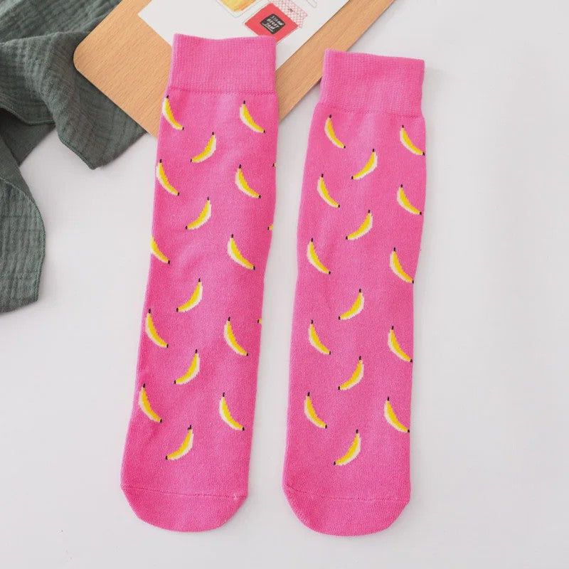Grappige Heren Sokken met Food Prints: Avocado, Friet, Burger, Bier & Meer | Harajuku Stijl