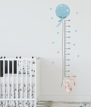 Vrolijke Groeimeter Muursticker met Safari Dieren - Perfect voor de Kinderkamer