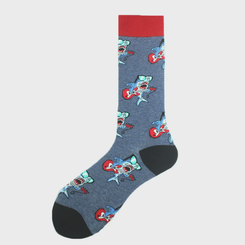Unisex Happy Socks met Vrolijke Ontwerpen: Dinosaurus, Alien, Haai & Meer