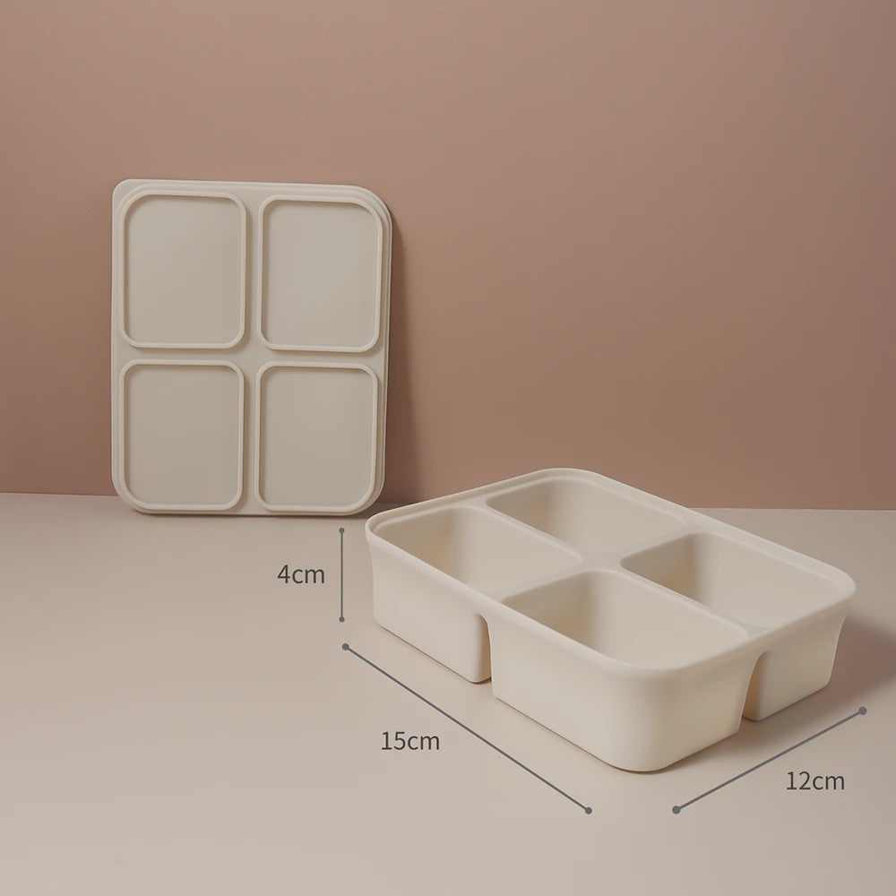 Flexibele Siliconen IJsblokjesvorm met Deksel - BPA-vrij voor Babyvoeding & Drankjes
