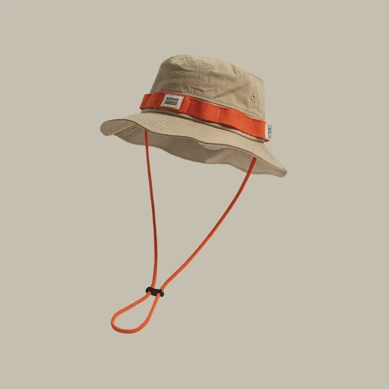 Heren Bucket Hat met Brede Rand - UV Bescherming voor Vissen, Wandelen & Outdoor