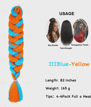 Jumbo Braiding Hair Extensions - 82 inch Synthetisch Vlecht Haar voor Box Braids & Twist