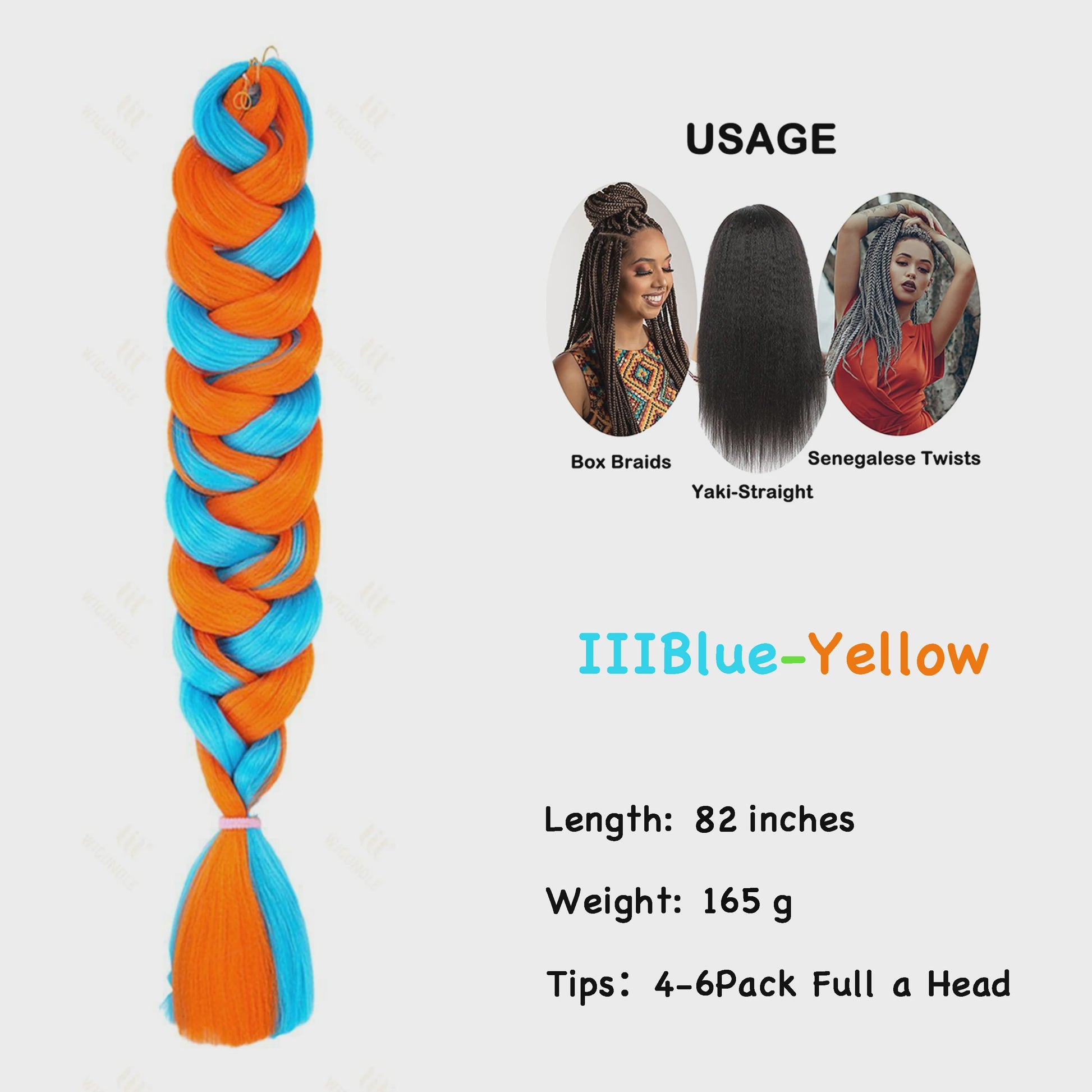 Jumbo Braiding Hair Extensions - 82 inch Synthetisch Vlecht Haar voor Box Braids & Twist