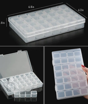 Transparante Plastic Opbergdoos met Verstelbare Vakjes - Sieraden, Kralen & Kleine Spullen