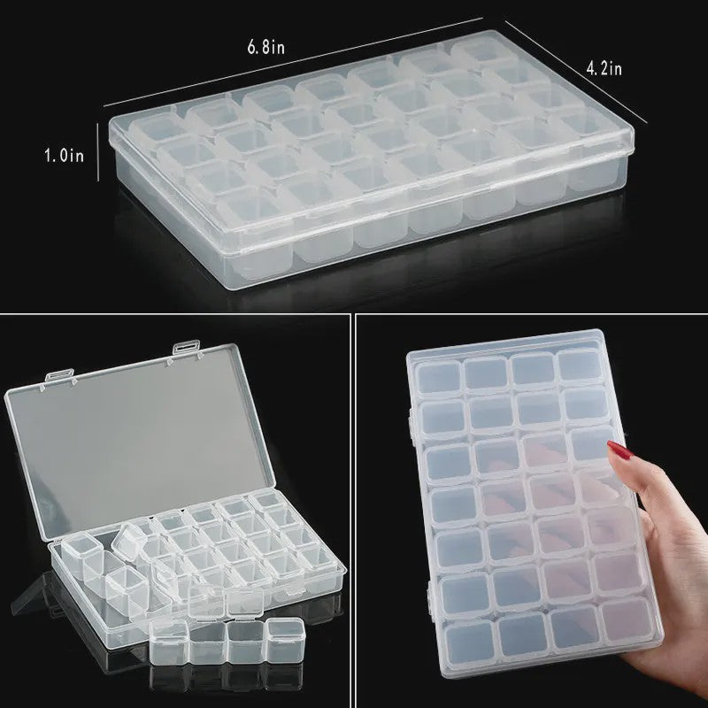 Transparante Plastic Opbergdoos met Verstelbare Vakjes - Sieraden, Kralen & Kleine Spullen