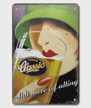 Retro Metal Bier Merk Poster - Decoratie voor Man Cave, Bar & Club