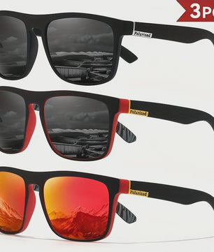 4x Klassieke Gepolariseerde Sport Zonnebril Heren Dames - Lichtgewicht PC Frame UV400