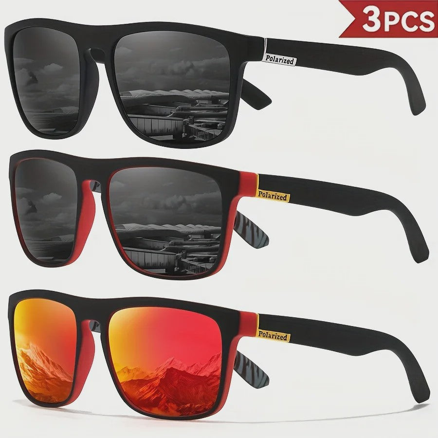 4x Klassieke Gepolariseerde Sport Zonnebril Heren Dames - Lichtgewicht PC Frame UV400