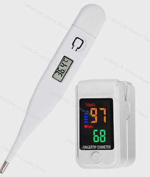 Digitale Medische Thermometer & Vinger Pulse Oximeter - Betrouwbare Lichaamstemperatuur & Zuurstofmeting