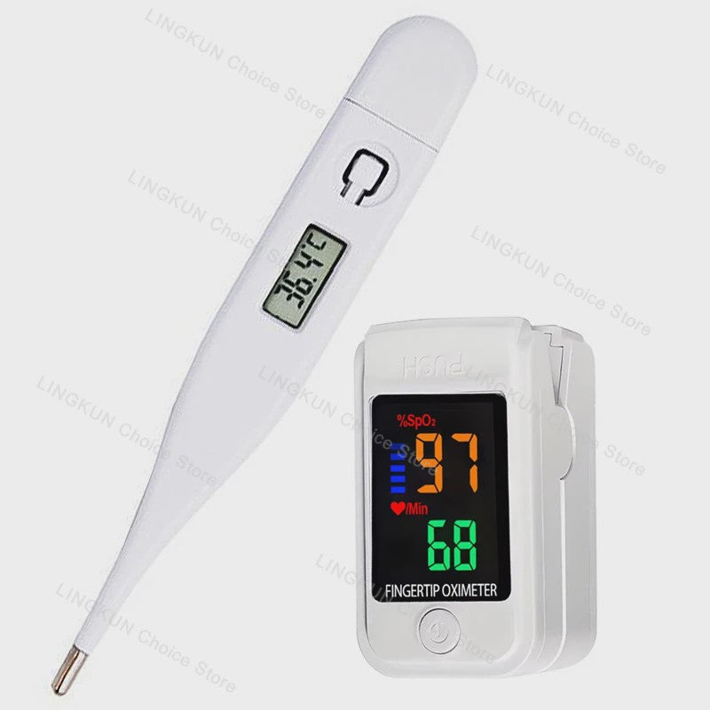 Digitale Medische Thermometer & Vinger Pulse Oximeter - Betrouwbare Lichaamstemperatuur & Zuurstofmeting
