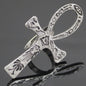 Vintage Egyptische Ankh Kruis Ketting - Grote Hanger met Lange Ketting