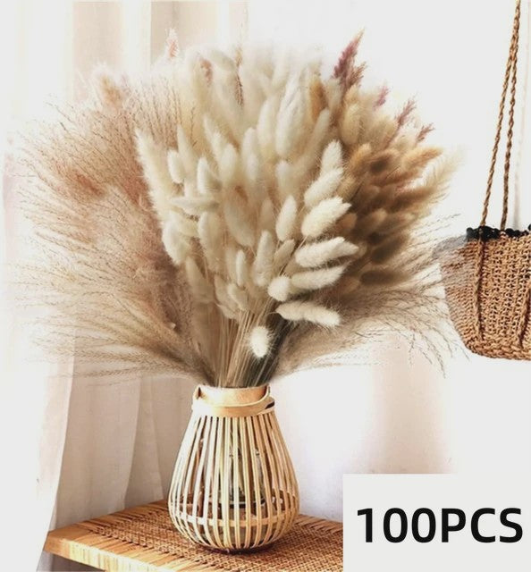 Natuurlijk Pampas Gras Boeket - Gedroogde Bloemen voor Boho Woondecoratie & Bruiloft