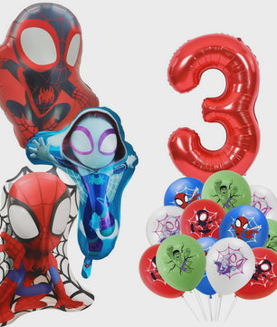 Superheld Folieballonnen Set: Spiderman, Batman, Iron Man & Captain America - Feestdecoratie