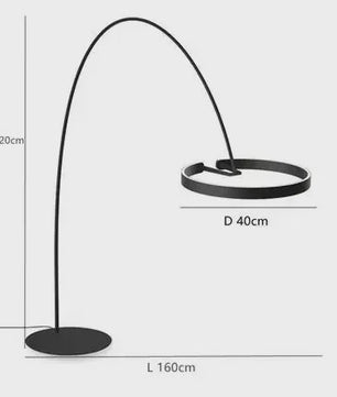 Moderne Gouden Ring Vloerlamp - Minimalistisch Design, Luxe Verlichting voor Woonkamer