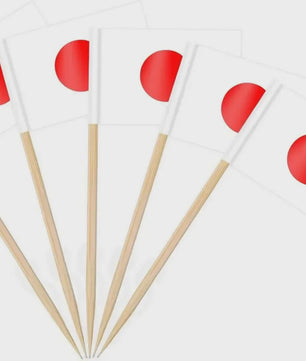 100x Mini India Vlaggetjes op Houten Prikkers - Ideaal voor Cupcakes, Cocktails & Feestdecoratie