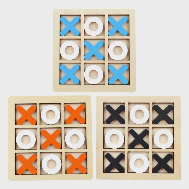 Houten Montessori Boter-kaas-en-eieren Spel: Interactieve Puzzel voor Kinderen - Educatief en Hersentrainend Speelgoed